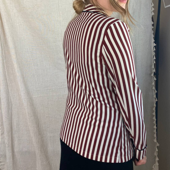 Scotch & Soda Maison Scotch So Cabana Striped Pajama Blazer Size 1 - Picture 4 of 12